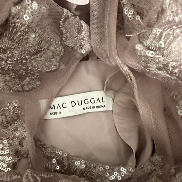 NEW Mac Duggal [ 4‎  ] 50664 Embroidered Illusion High Neck A Line Gown J2004 - Picture 5 of 14